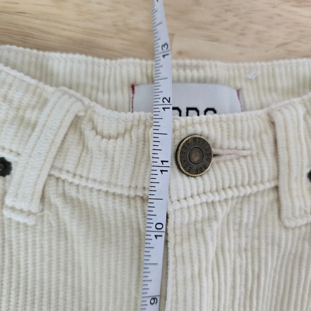 BDG Urban Outfitters High‎ & Wide Leg Corduroy Pants Cream Size 27 Bohemian 70s